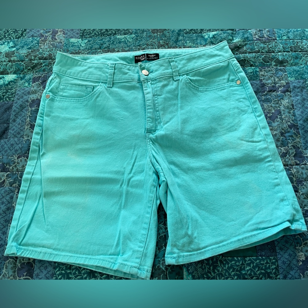 Lee Riders Turquoise Shorts Women's Size 14 Medium